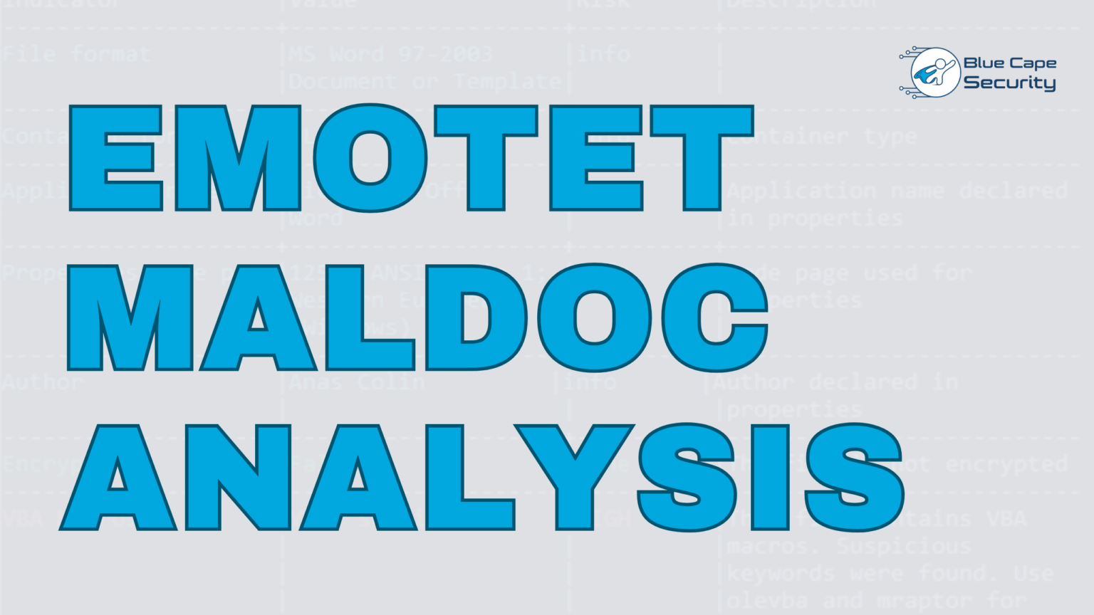 Emotet Maldoc Analysis